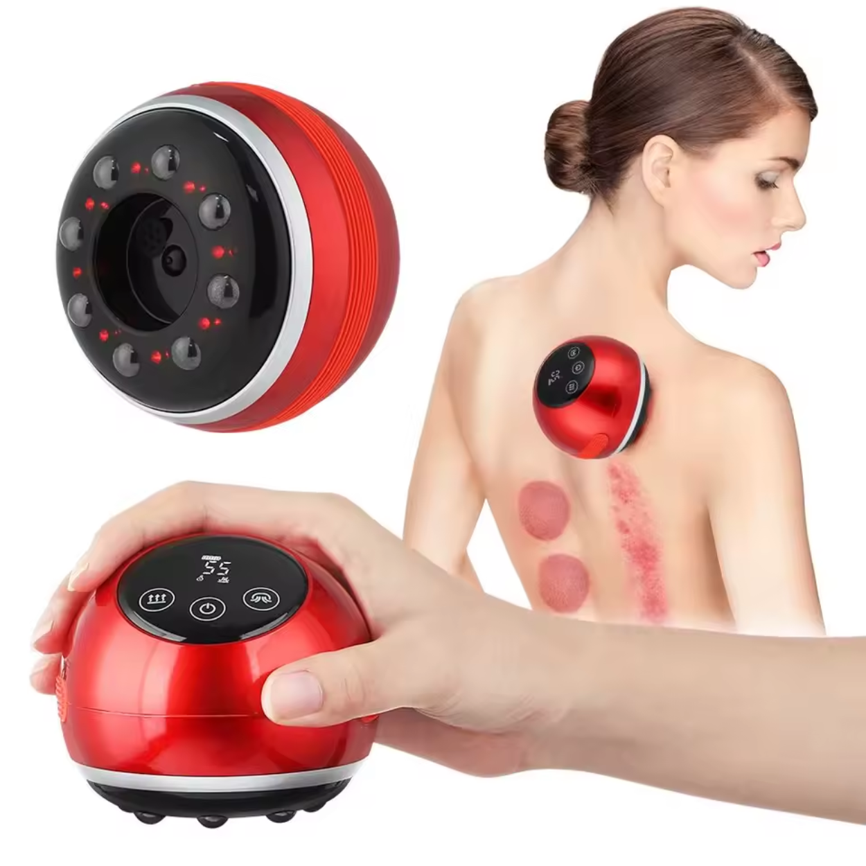 APPAREIL DE MASSAGE 3-EN-1 SCRAPING CUPPING MASSAGE