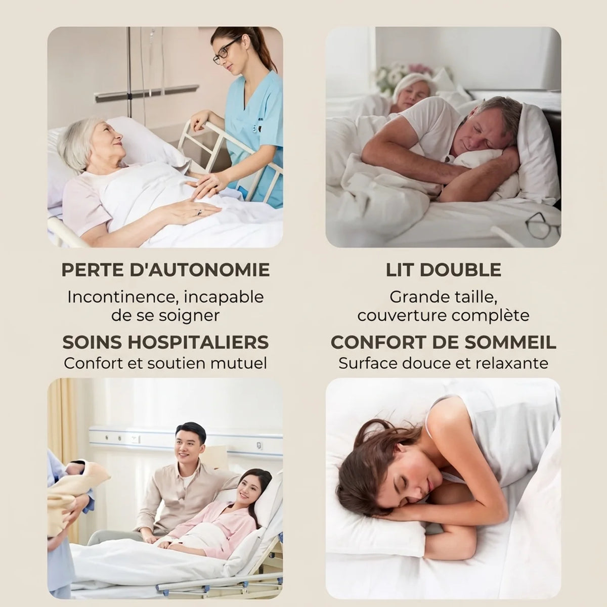 Aalèse lavable et réutilisable anti-fuite Protection lit & fauteuil
