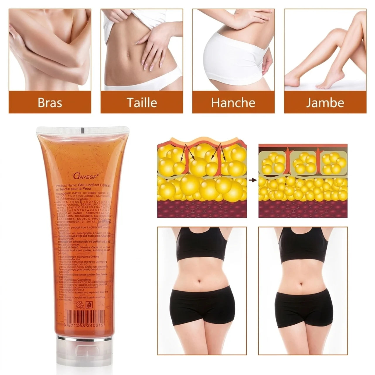 Appareil Anti Cellulite EMS & RF 4 en 1 Remodelage Corporel & Raffermissement LED