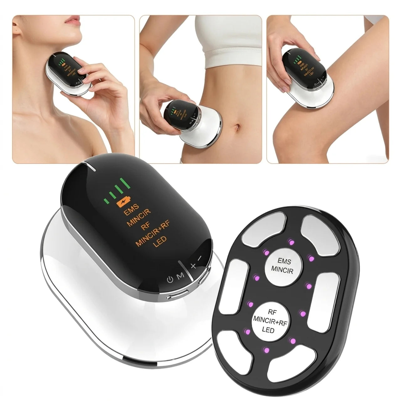 Appareil Anti Cellulite EMS & RF 4 en 1 Remodelage Corporel & Raffermissement LED