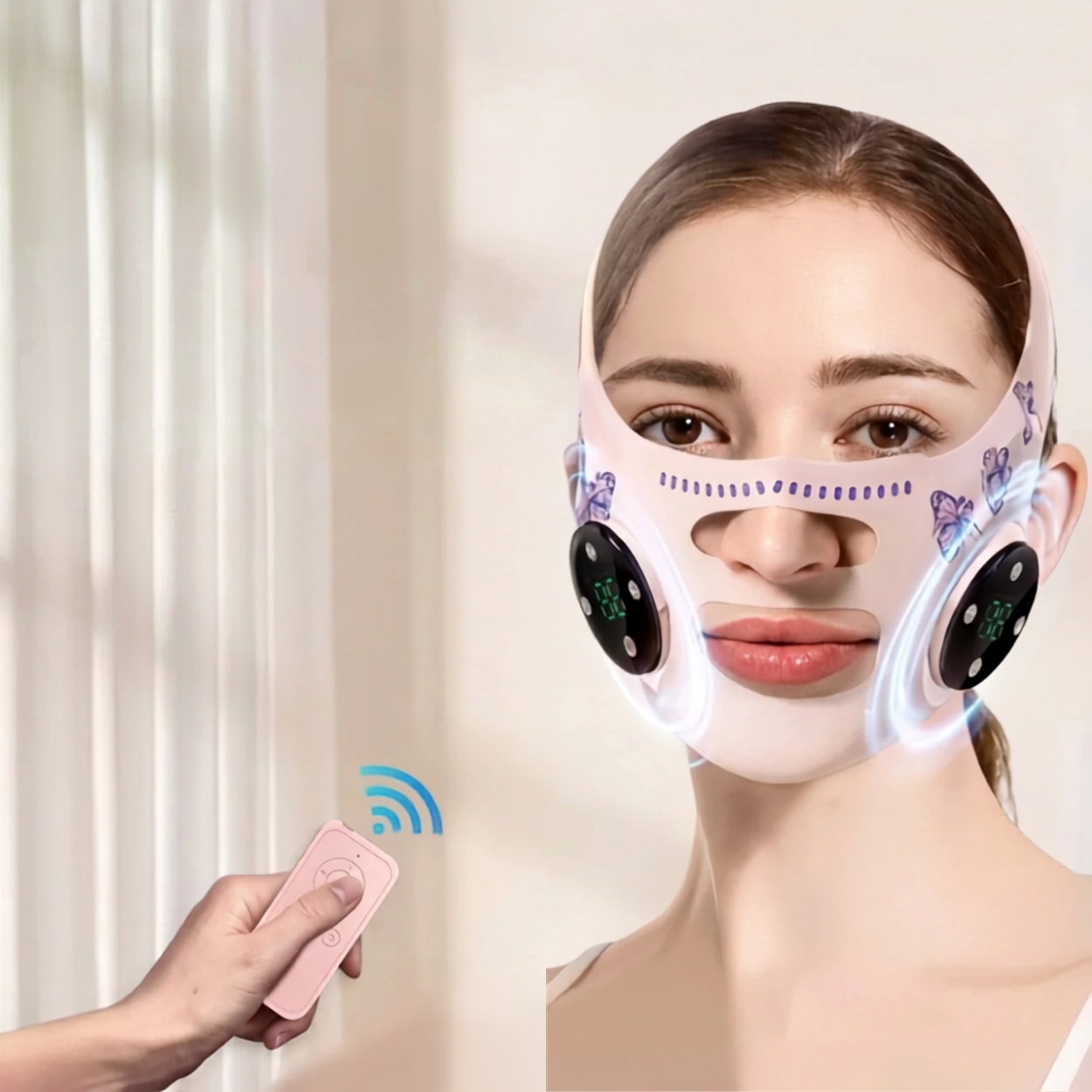 Appareil de Lifting Facial EMS V-Shape Masseur Électrique Réducteur de Double Menton