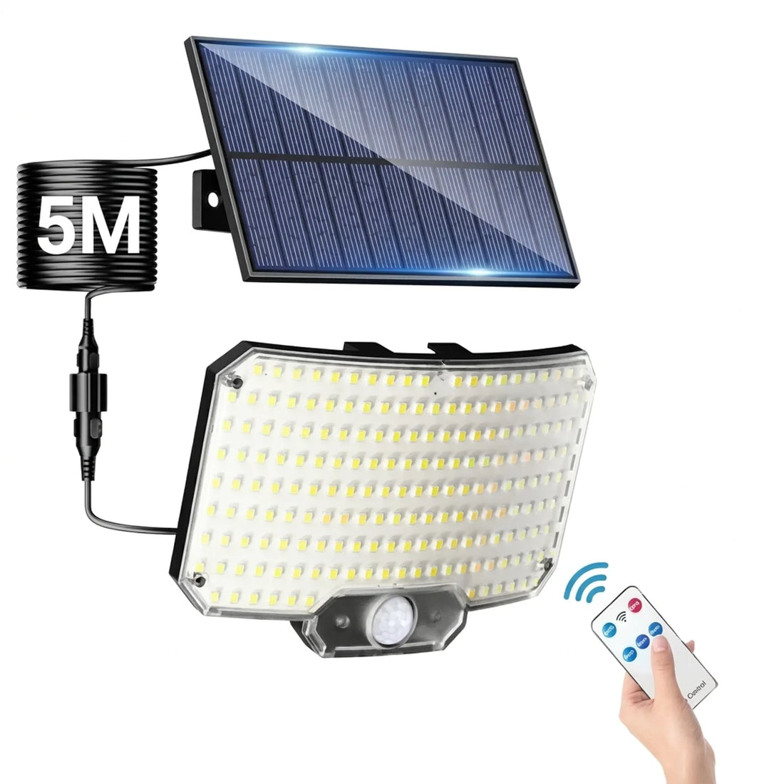 Applique solaire extérieure 234 LED détecteur de mouvement IP65 3 modes d'éclairage