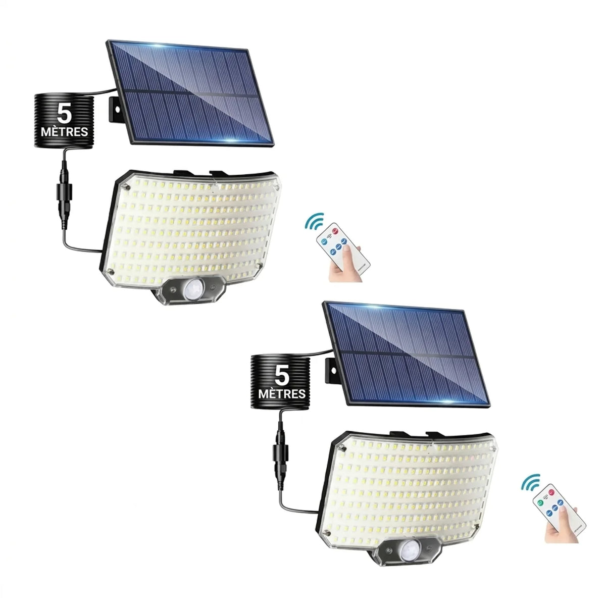 Applique solaire extérieure 234 LED détecteur de mouvement IP65 3 modes d'éclairage