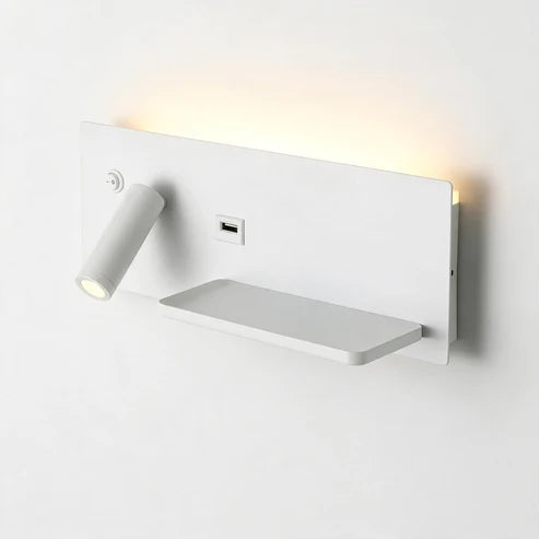 Applique murale LED moderne avec chargeur sans fil et port USB