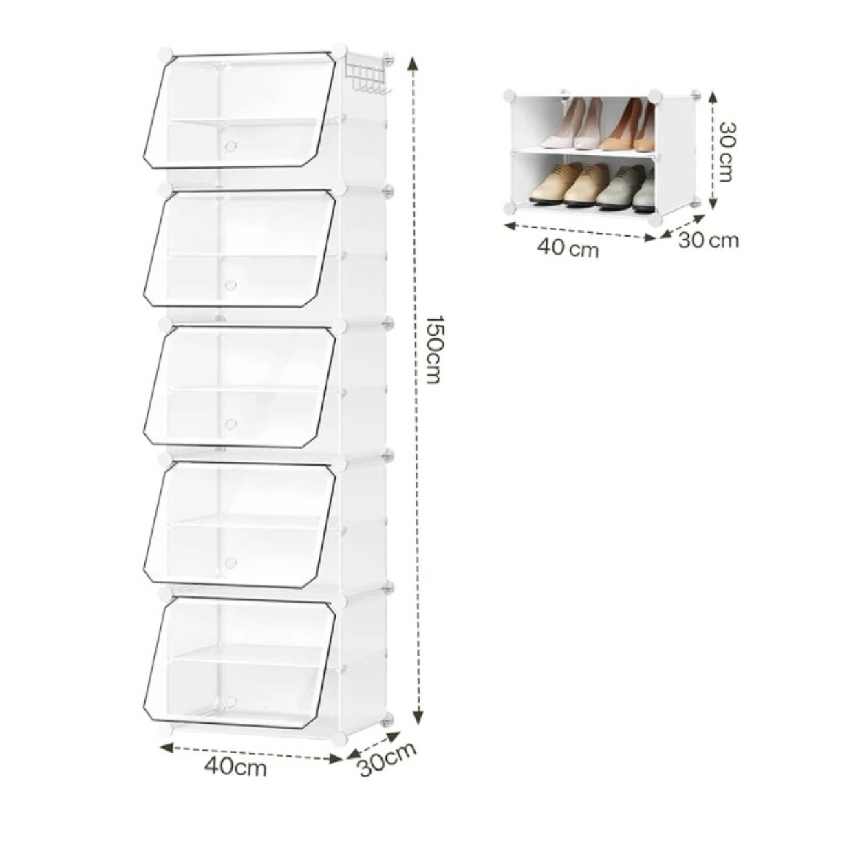 Armoire à Chaussures Modulaire Pliable