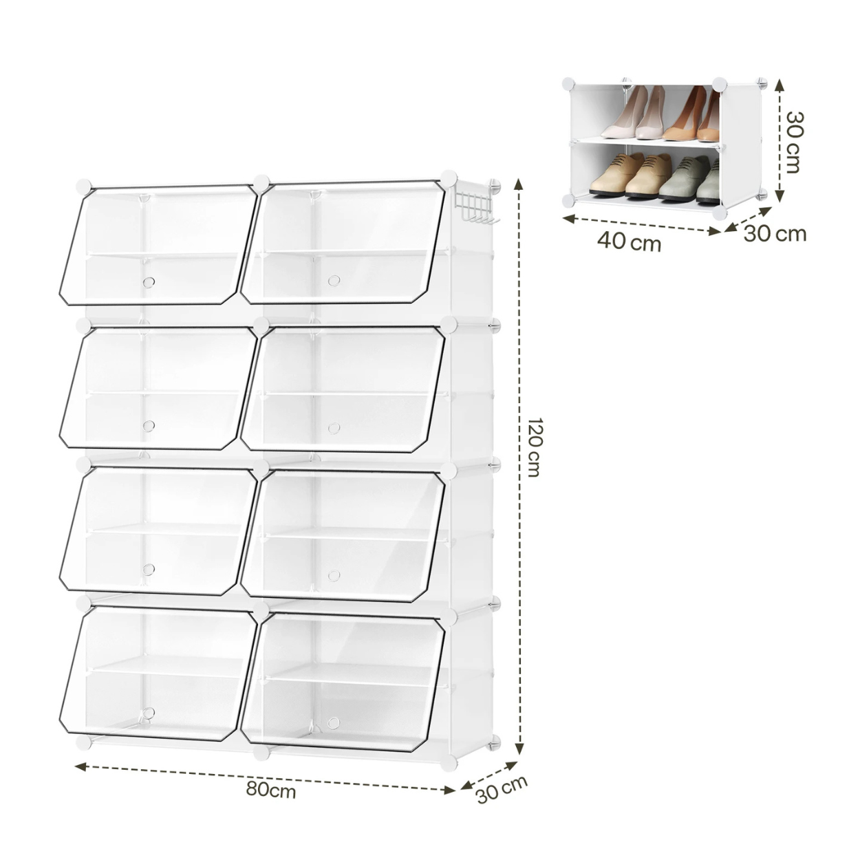 Armoire à Chaussures Modulaire Pliable