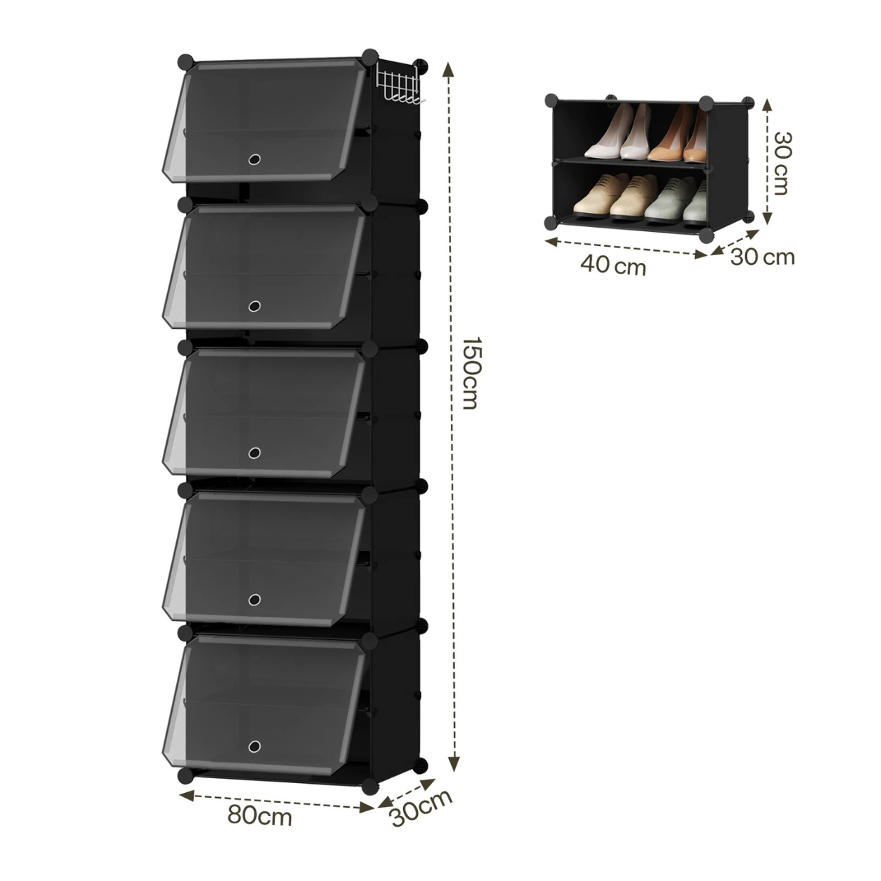 Armoire à Chaussures Modulaire Pliable