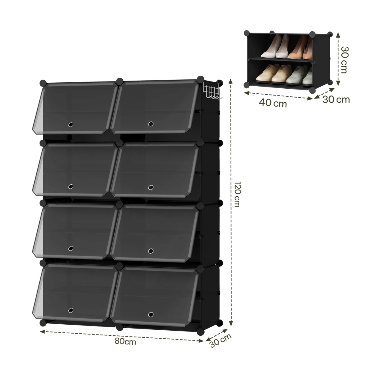 Armoire à Chaussures Modulaire Pliable