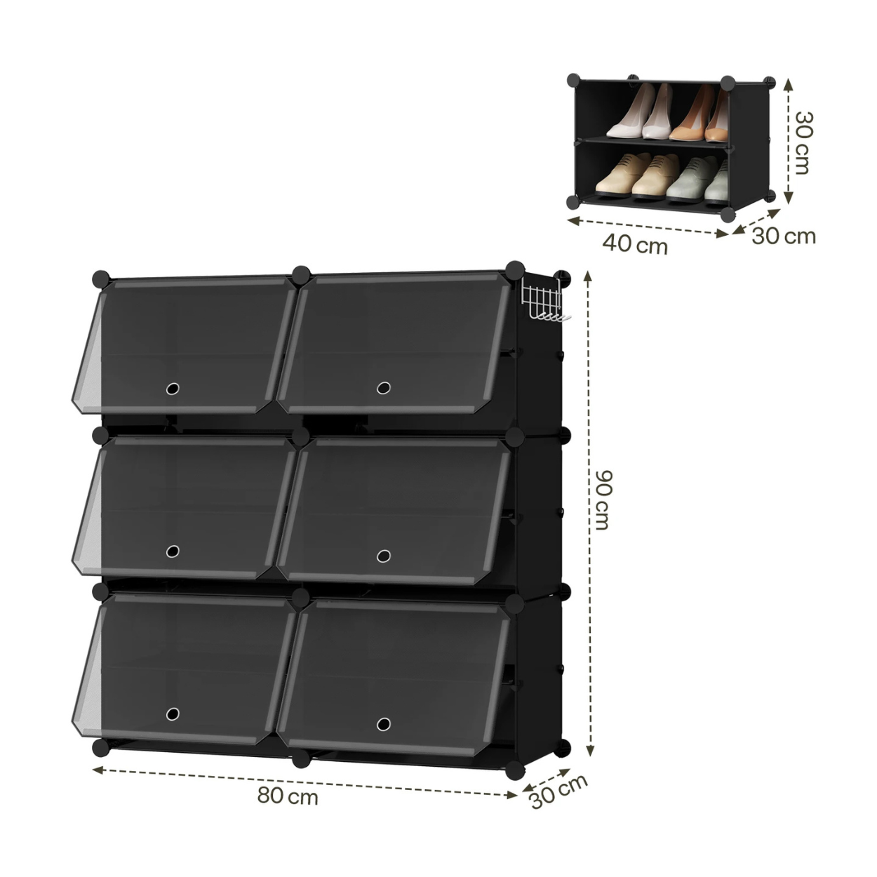 Armoire à Chaussures Modulaire Pliable