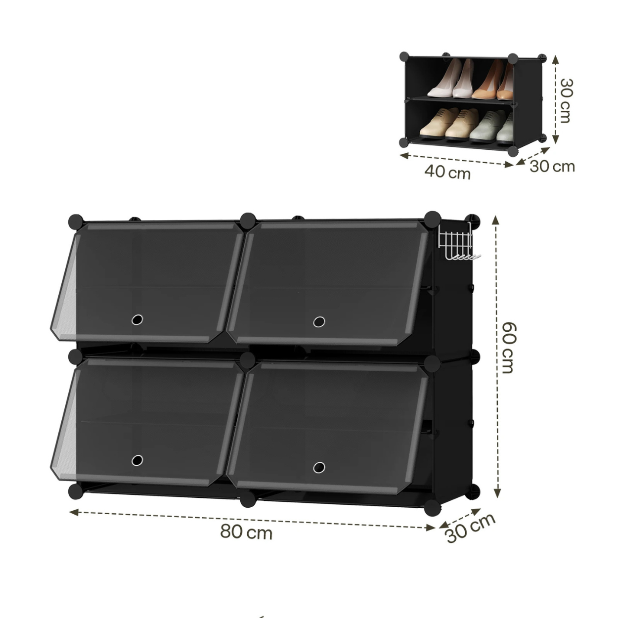 Armoire à Chaussures Modulaire Pliable