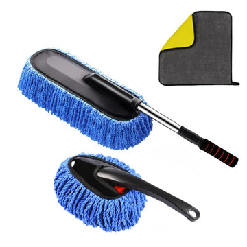 Balai de Lavage Auto en Microfibre avec Manche Télescopique Extensible