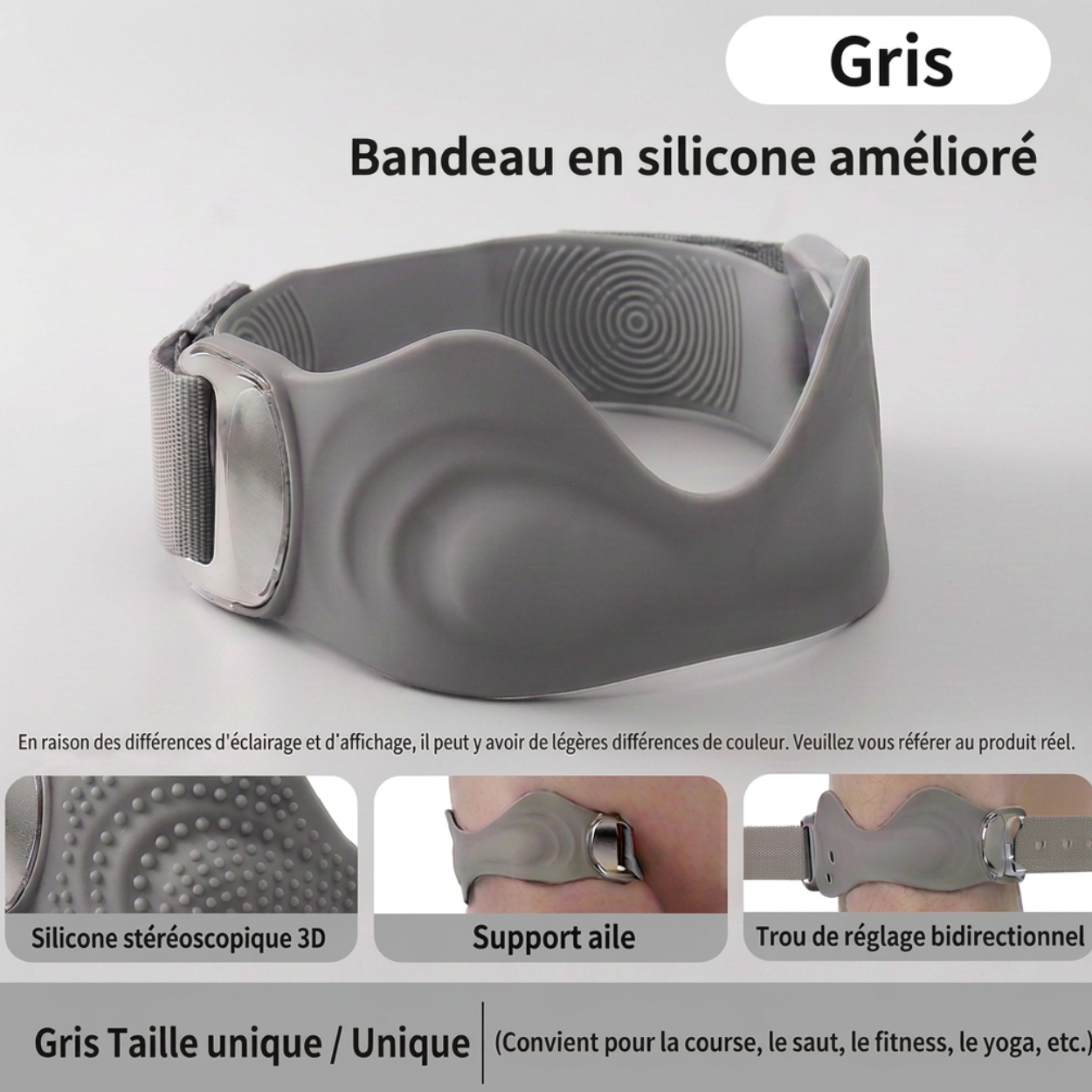 Bande Rotulienne 3D En Silicone Soutien Du Tendon Rotulien