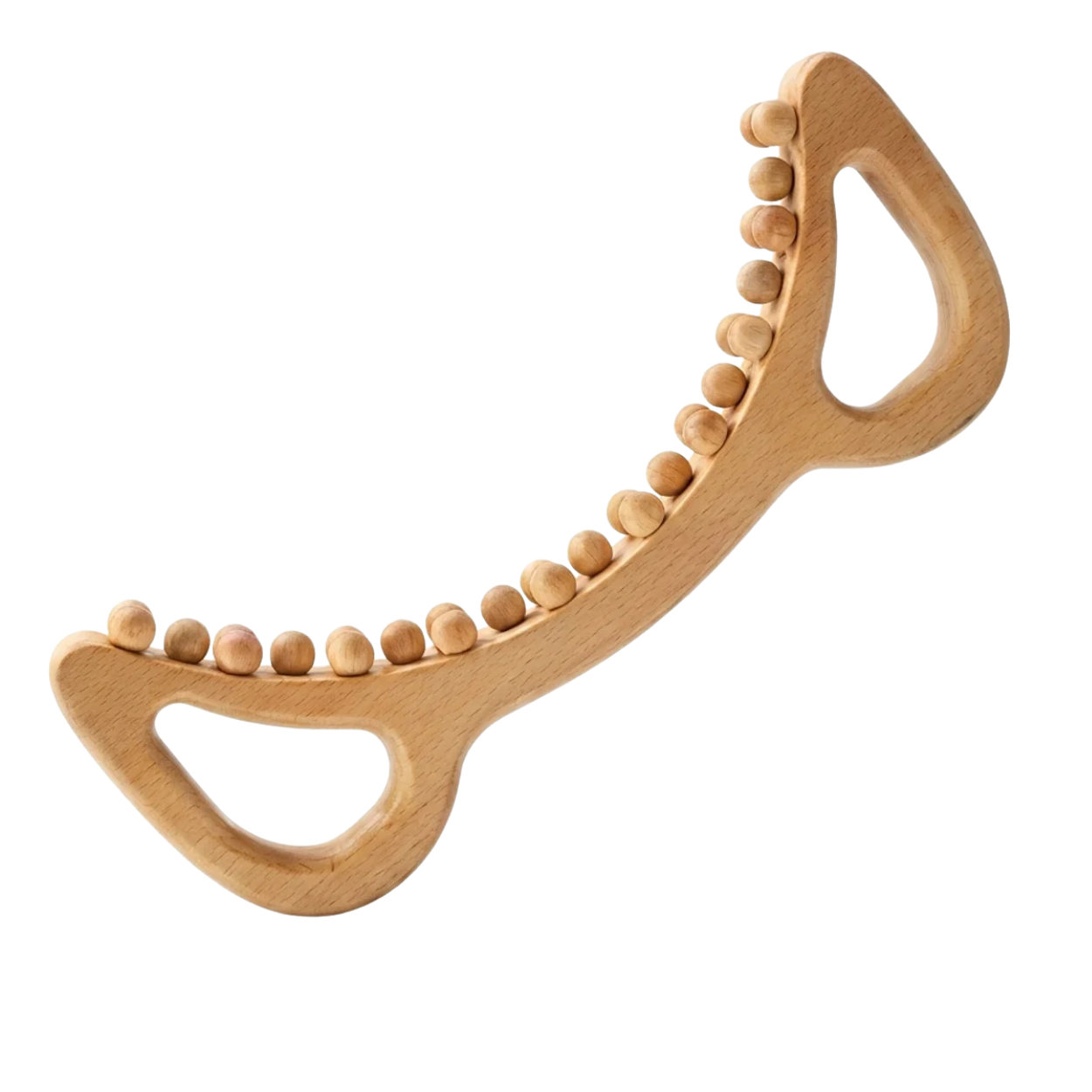 Bâton de Massage en Bois Anti Cellulite Maderothérapie 29 Billes