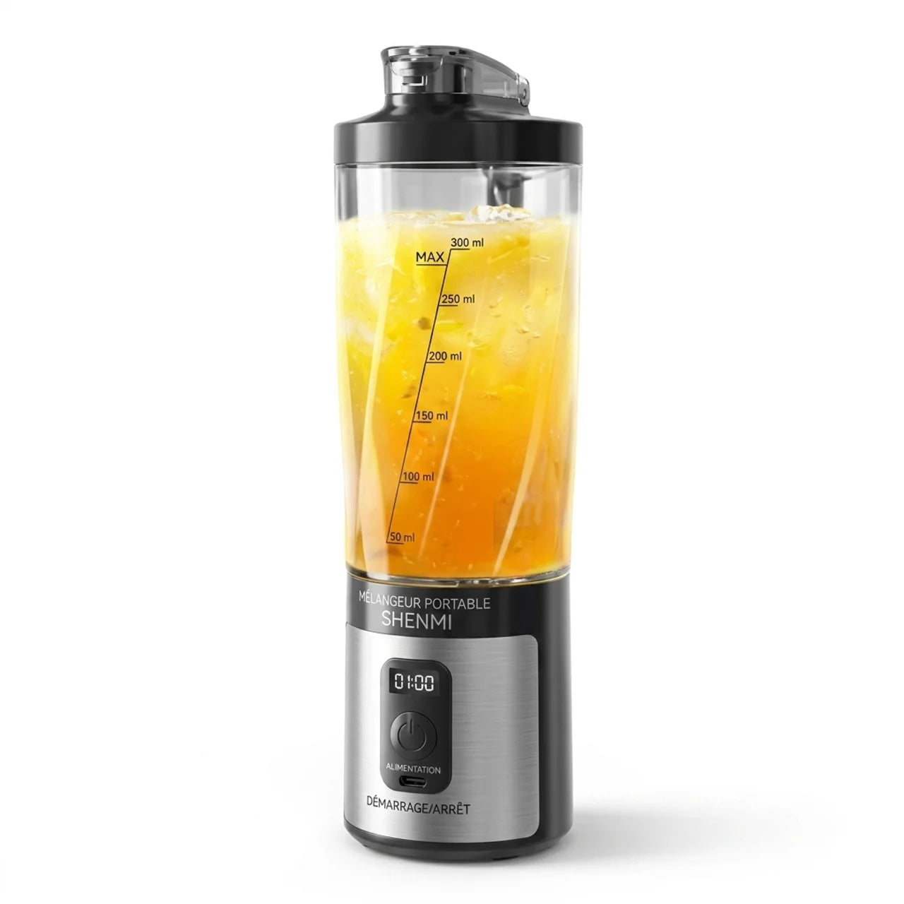 Mini Blender Portable Mixeur à Smoothie et Glace Rechargeable USB-C