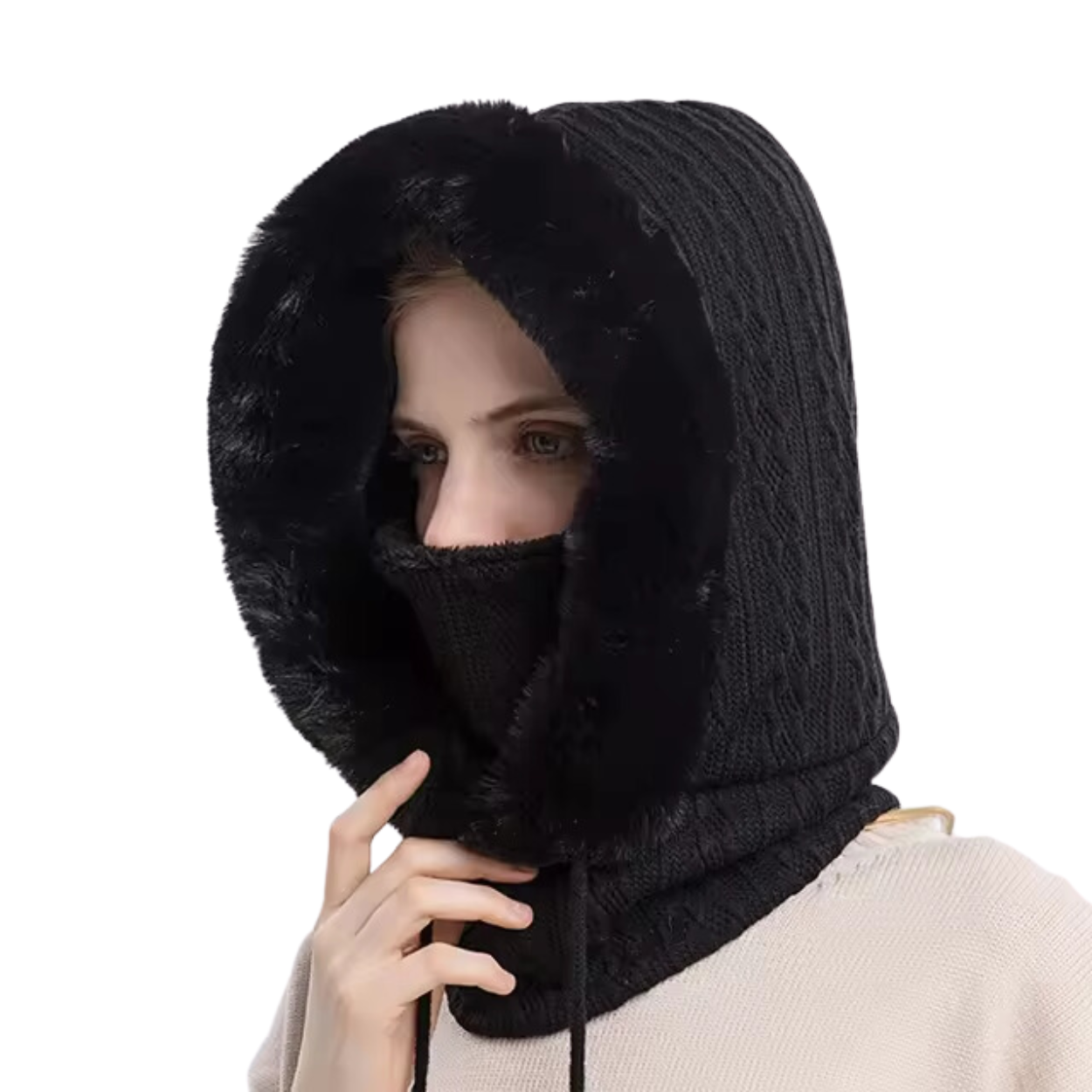 Cagoule 3-en-1 Bonnet Écharpe Masque Polaire