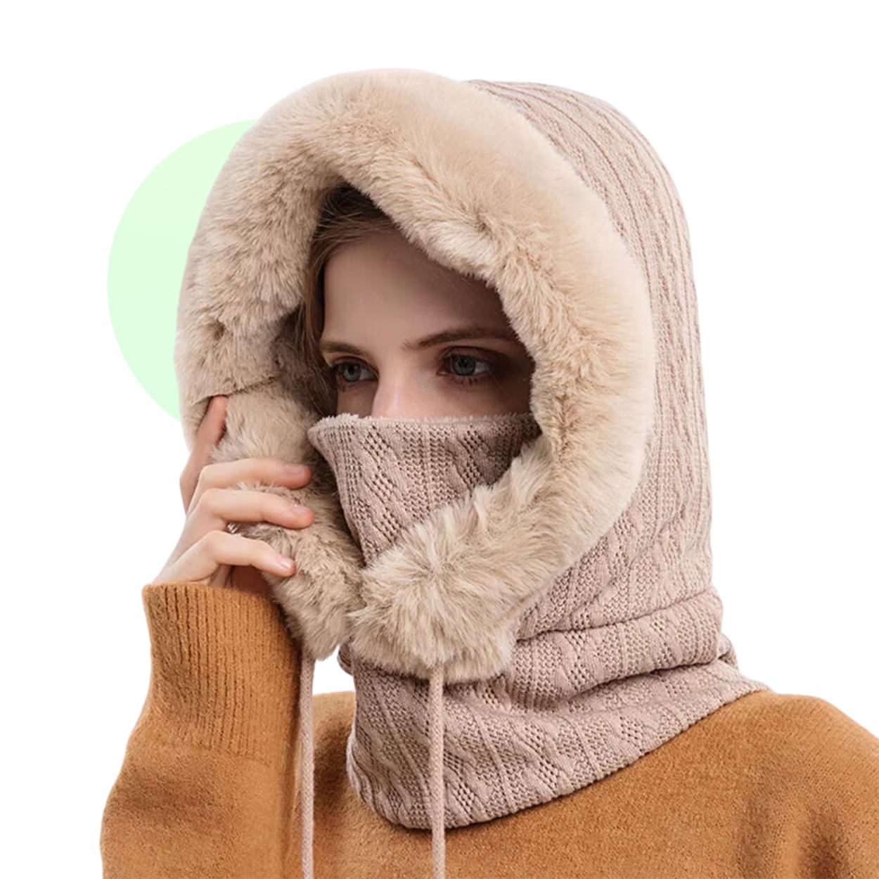 Cagoule 3-en-1 Bonnet Écharpe Masque Polaire