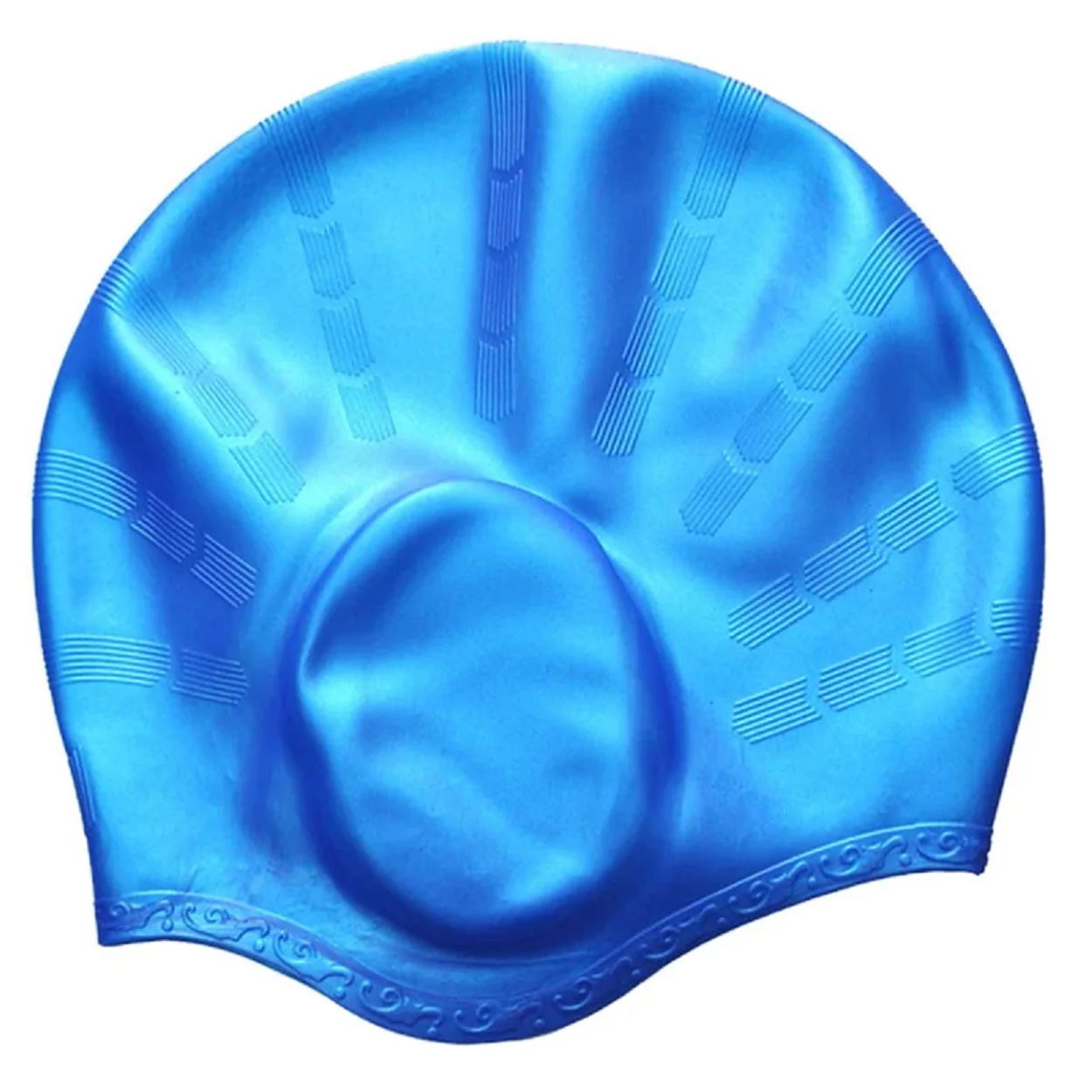 Bonnet de Bain en Silicone Étanche Protection Oreilles Antidérapant