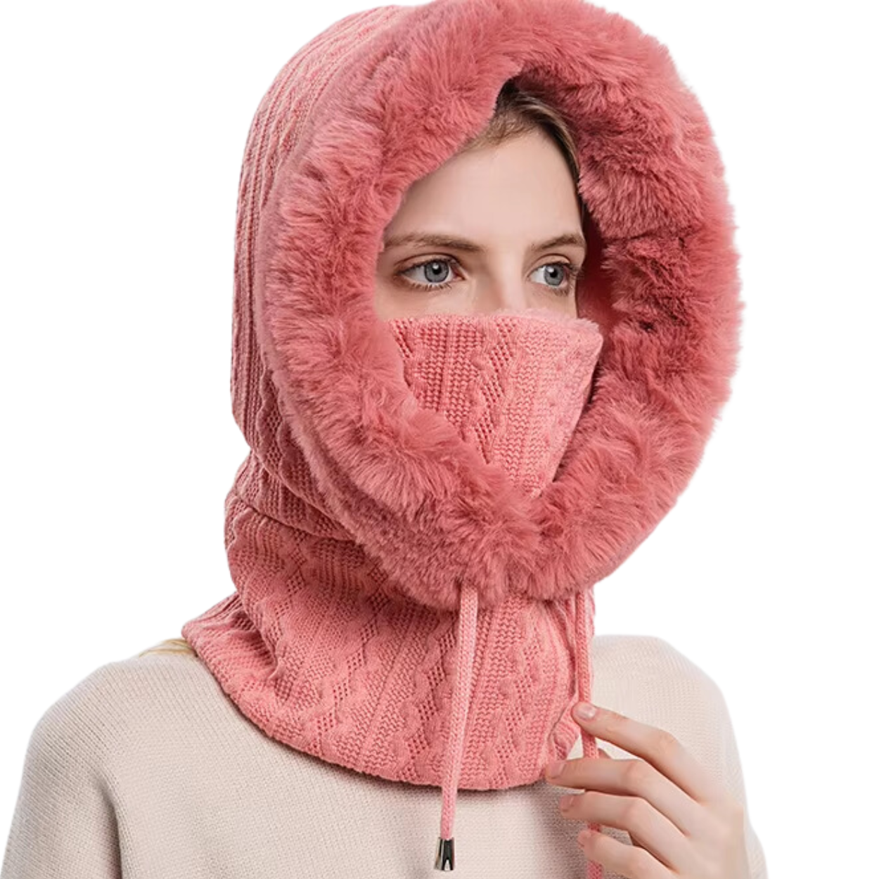 Cagoule 3-en-1 Bonnet Écharpe Masque Polaire