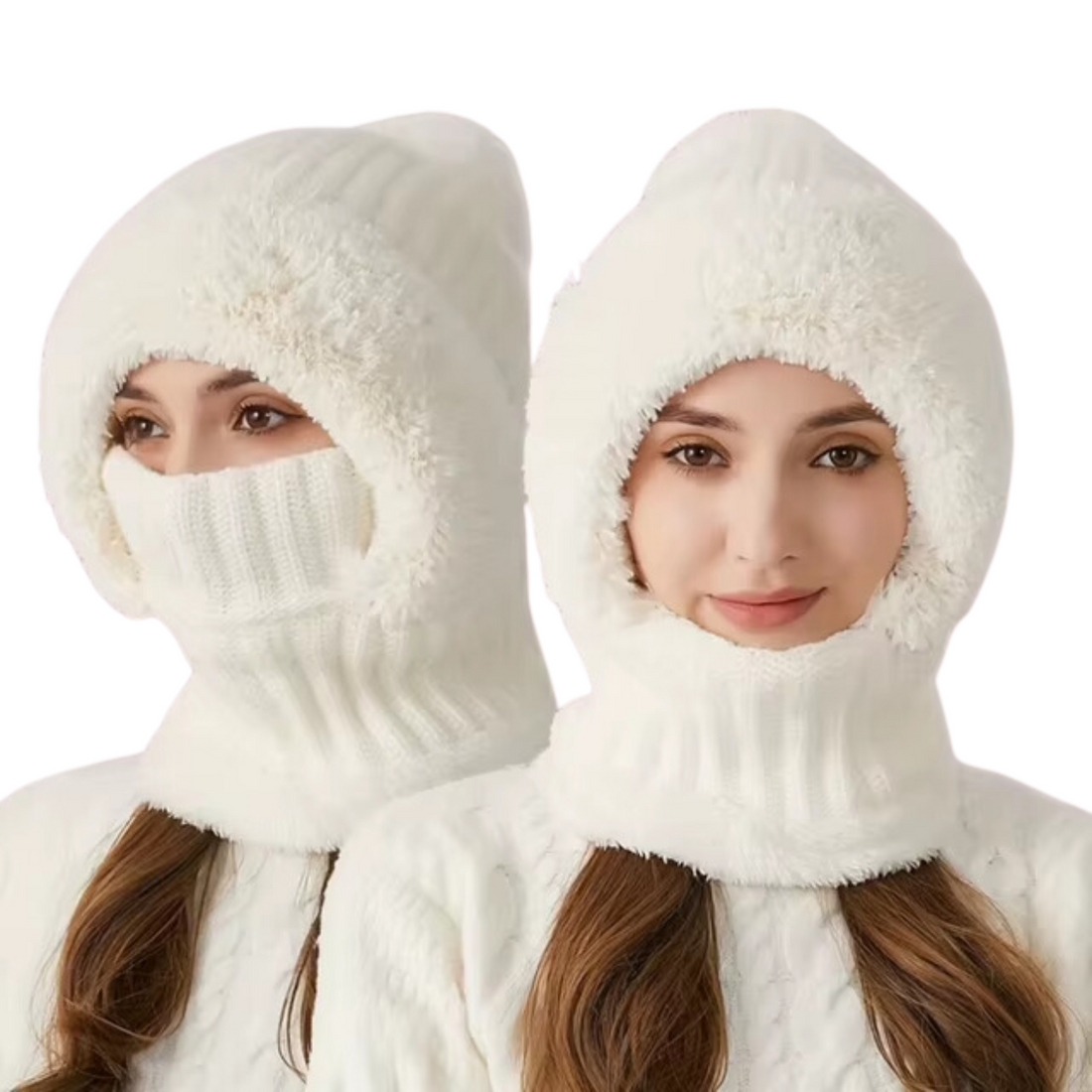 Bonnet Cagoule en Velours Femme