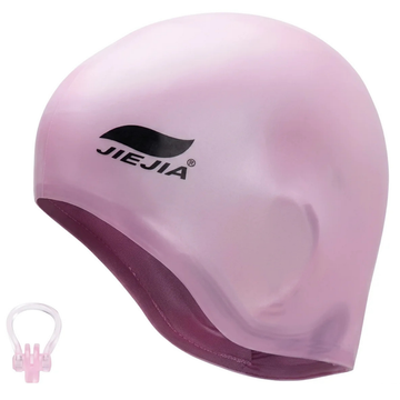 Bonnet de Bain en Silicone Ultra-Doux Étanche avec Protection des Oreilles