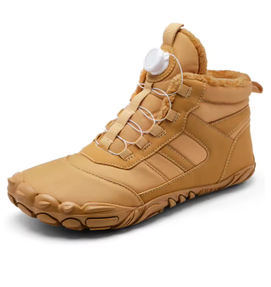Bottines de Neige Barefoot Chaudes & Imperméables avec Laçage Rapide à Molette
