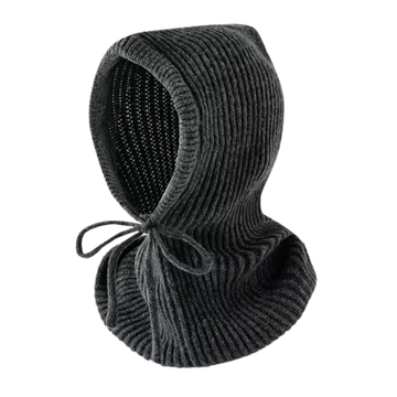 Cagoule Tricotée Unisexe Bonnet à Capuche