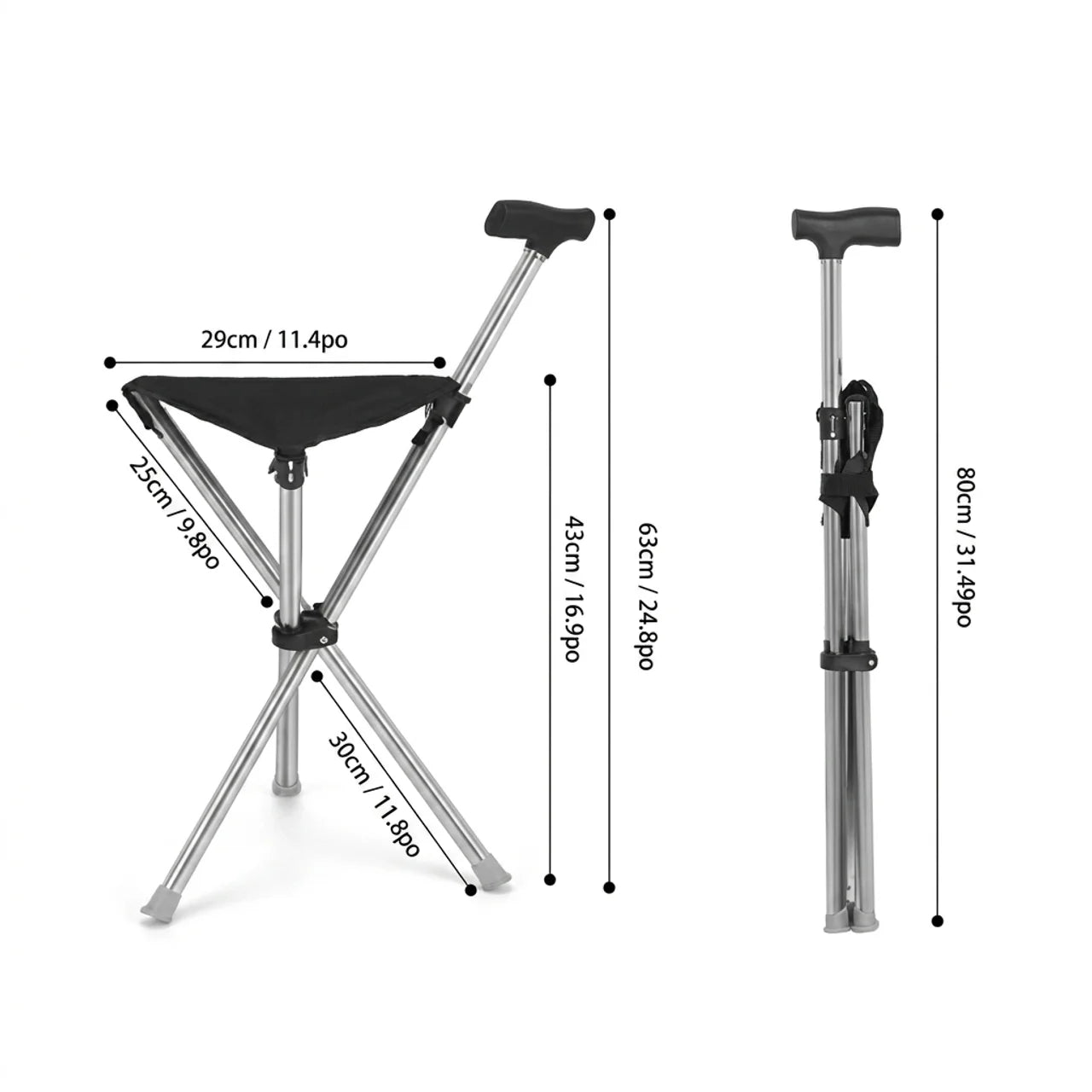 Canne Siège Pliante Ultra Légère