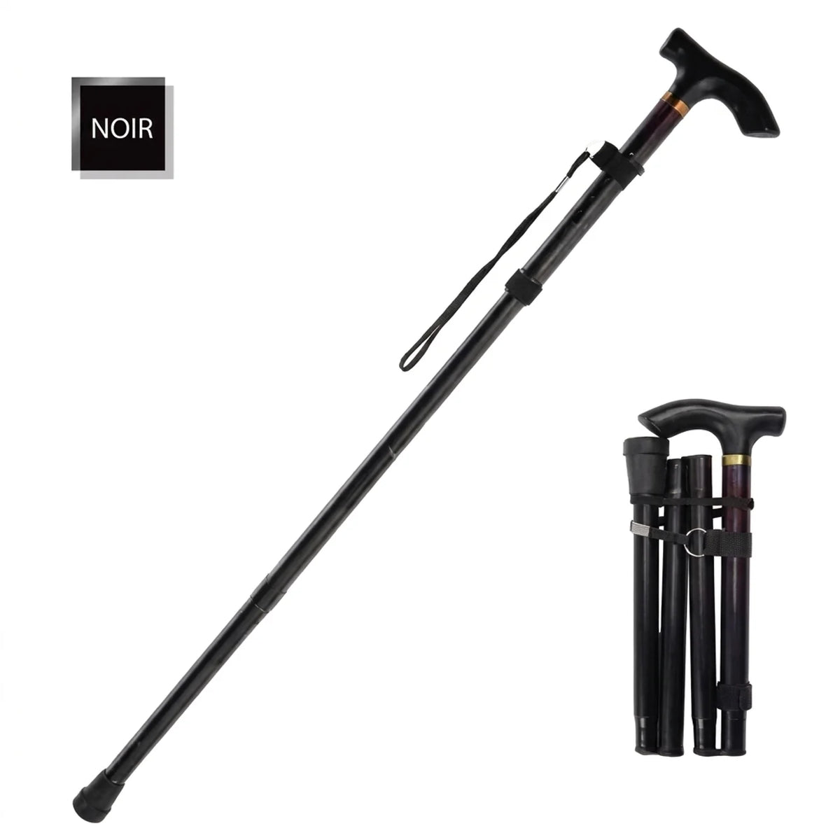 Canne de Marche Télescopique & Pliante en Aluminium