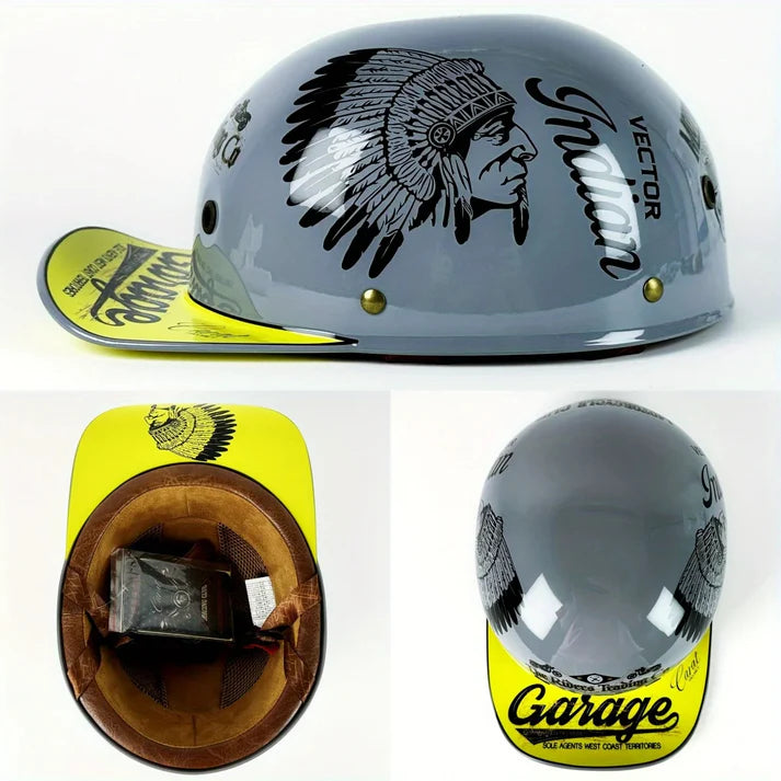 Casque Moto Vintage Léger