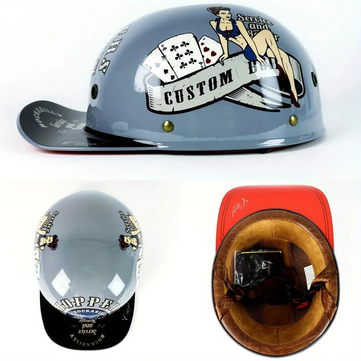 Casque Moto Vintage Léger
