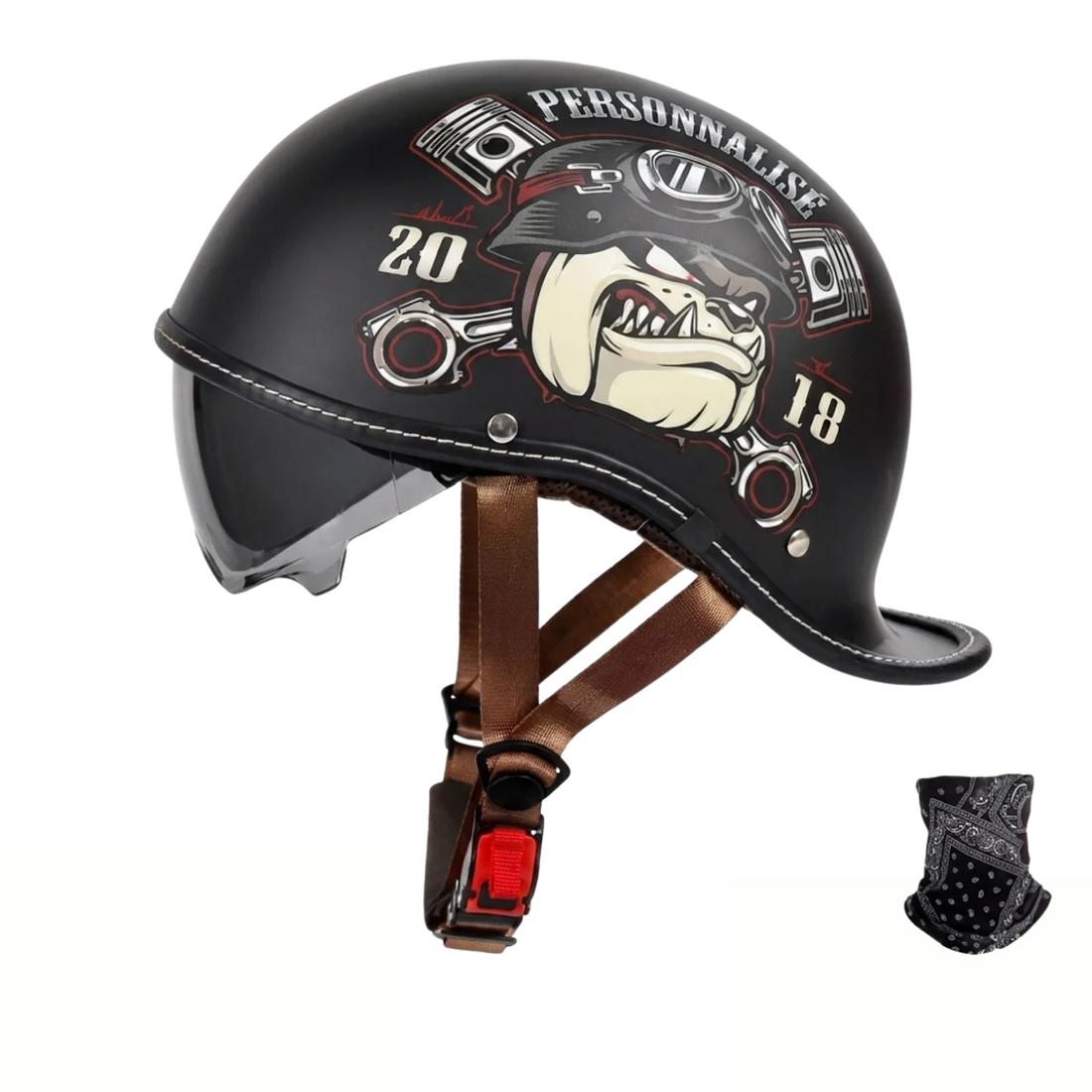 Casque Moto Vintage Style Custom Biker