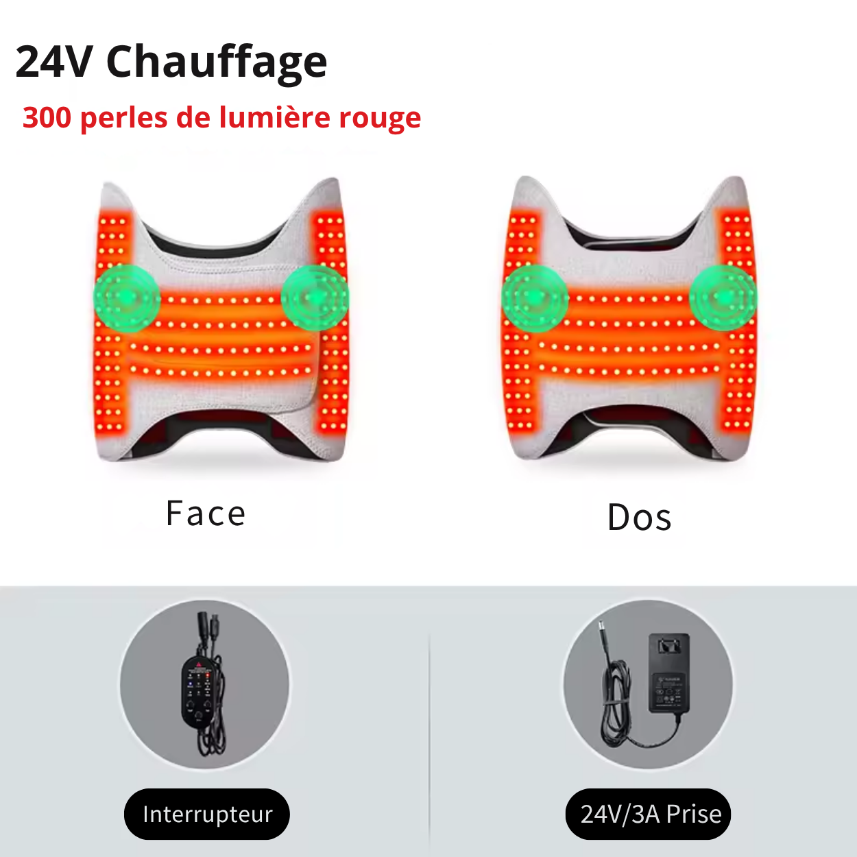Ceinture Chauffante Infrarouge & Massage Vibrant
