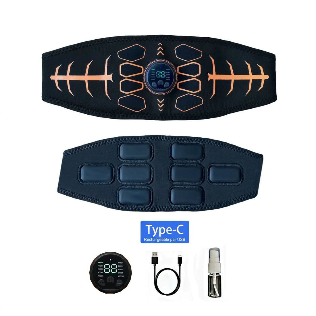 Ceinture Abdominale EMS Intelligente 10 Modes & 30 Intensités