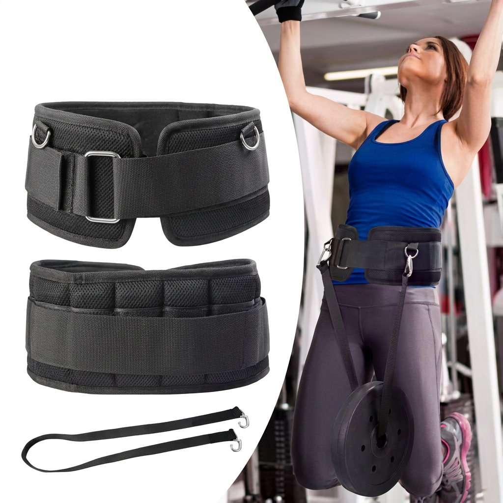 Ceinture de Lest Musculation en EVA Ceinture Tractions Dips et Entraînement de Force 45 kg