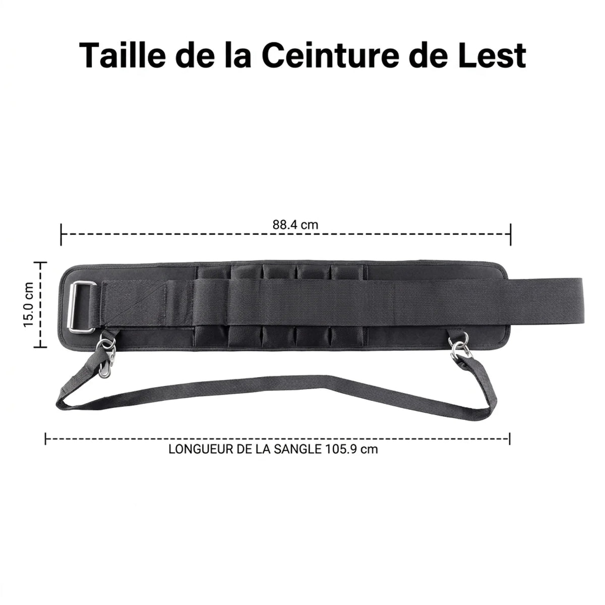 Ceinture de Lest Musculation en EVA Ceinture Tractions Dips et Entraînement de Force 45 kg