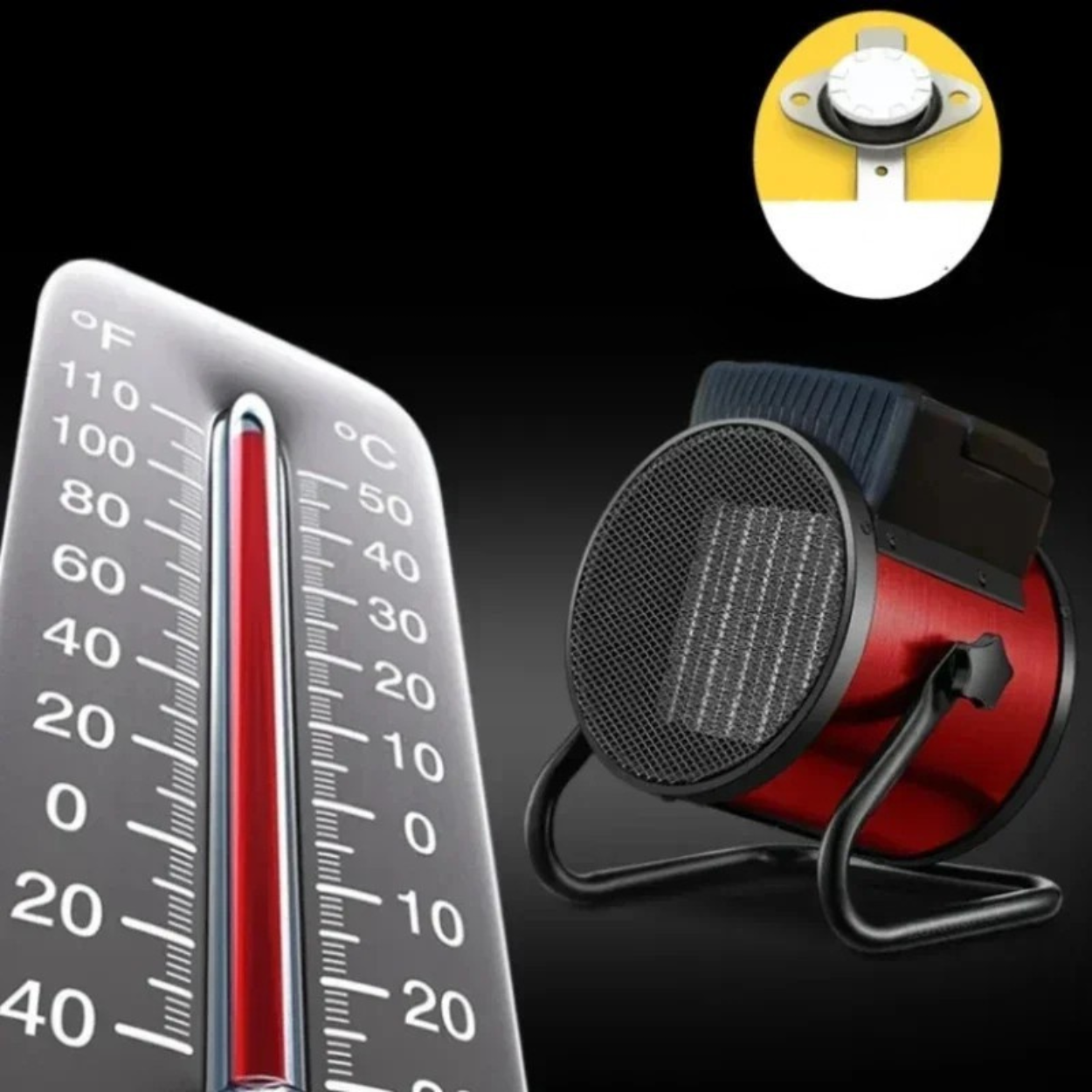 Chauffage Électrique Industriel Portable 1500W/2000W/3000W