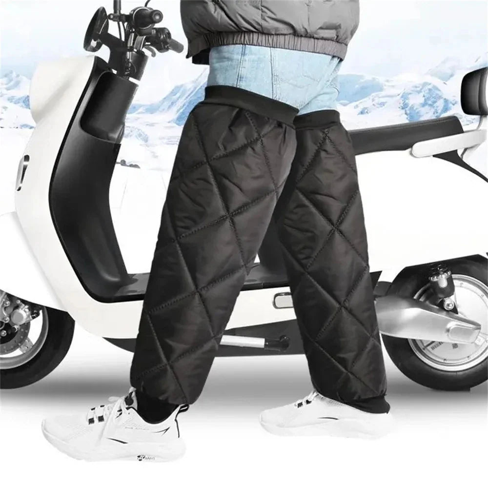 Jambières Chauffantes de Moto Imperméables Protège-Genoux Thermiques et Coupe-Vent
