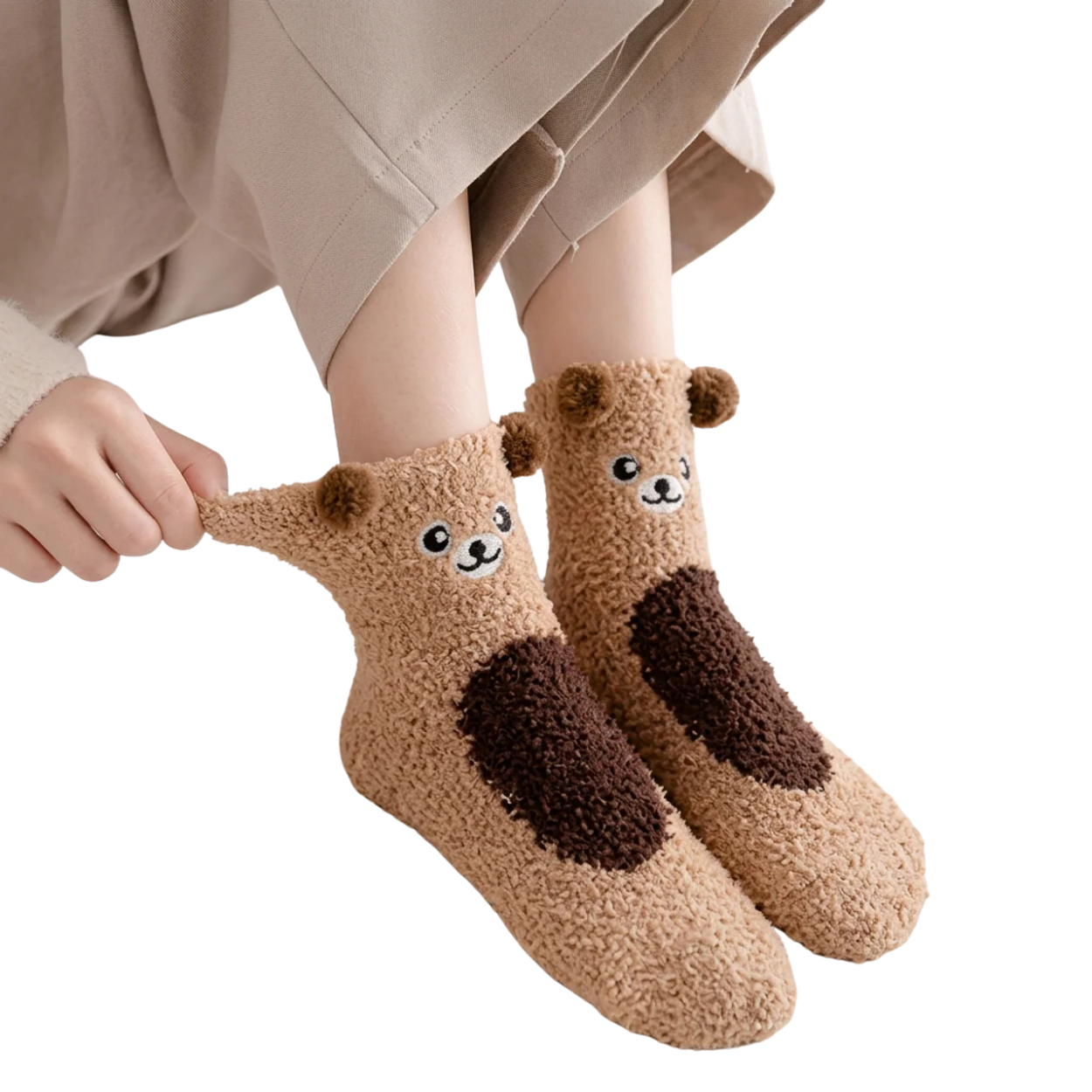 Chaussettes Polaires Animaux Ultra-Douces Chaussettes Chaudes d'Hiver pour Femme