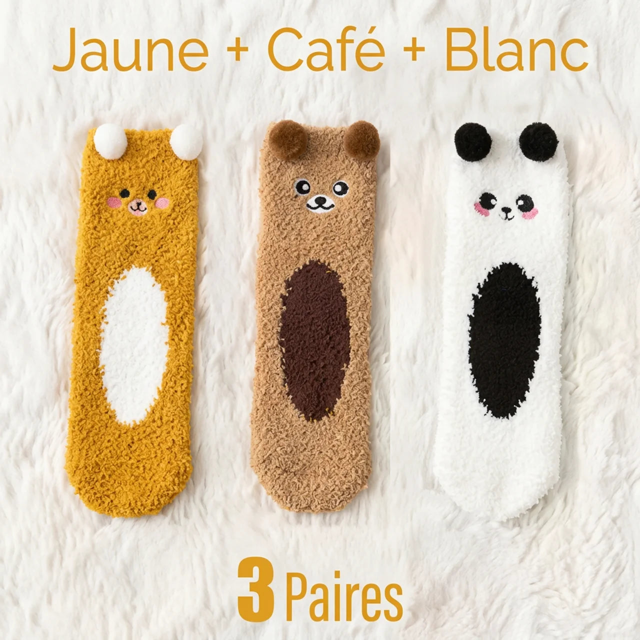 Chaussettes Polaires Animaux Ultra-Douces Chaussettes Chaudes d'Hiver pour Femme