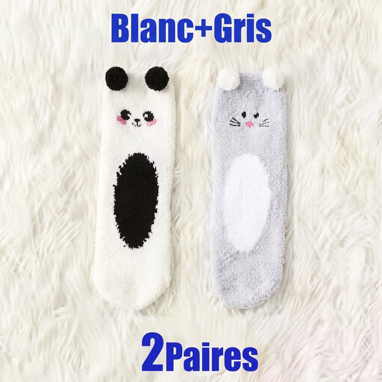 Chaussettes Polaires Animaux Ultra-Douces Chaussettes Chaudes d'Hiver pour Femme
