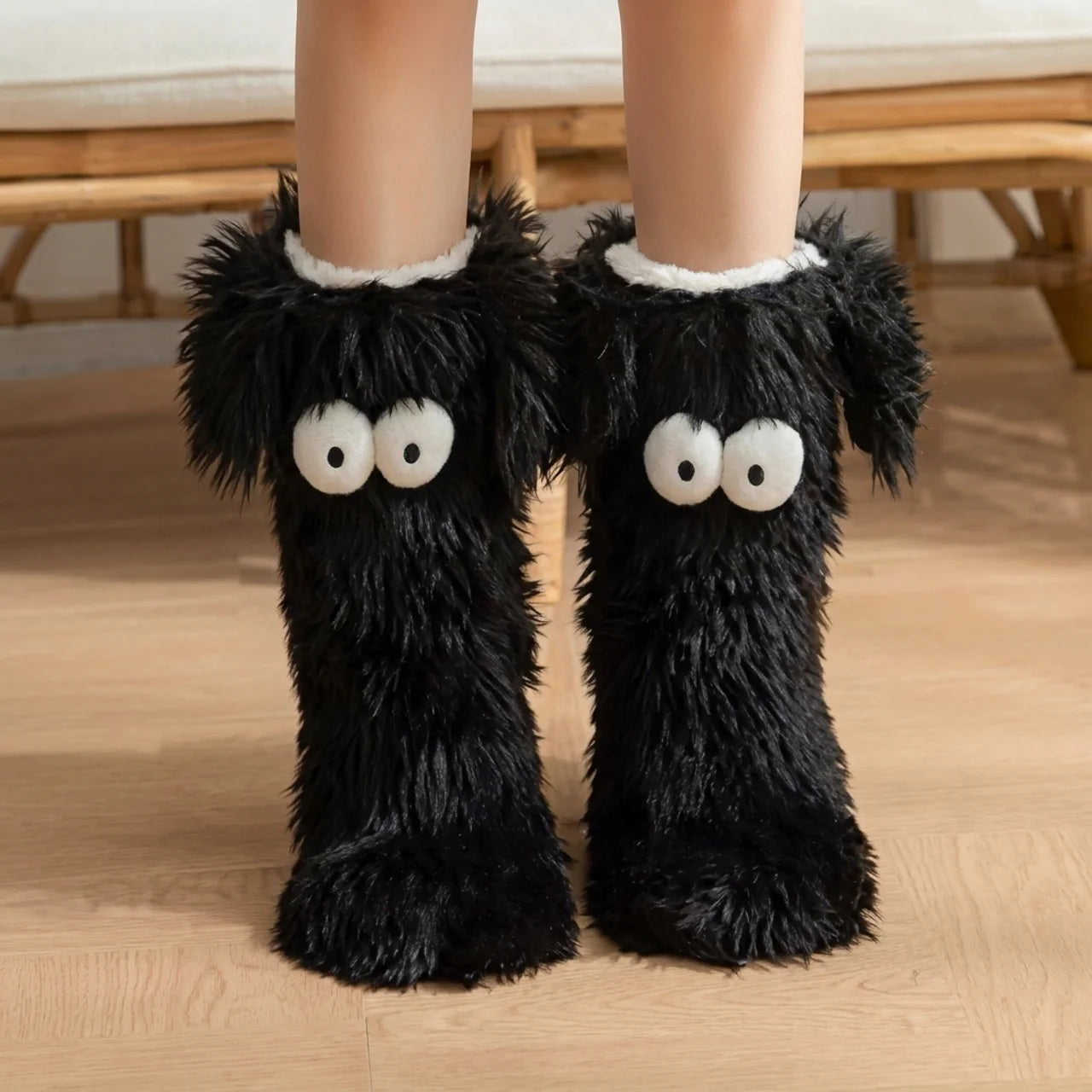 Chaussettes Polaires Montantes Peluche Ultra Chaudes & Moelleuses pour Femme