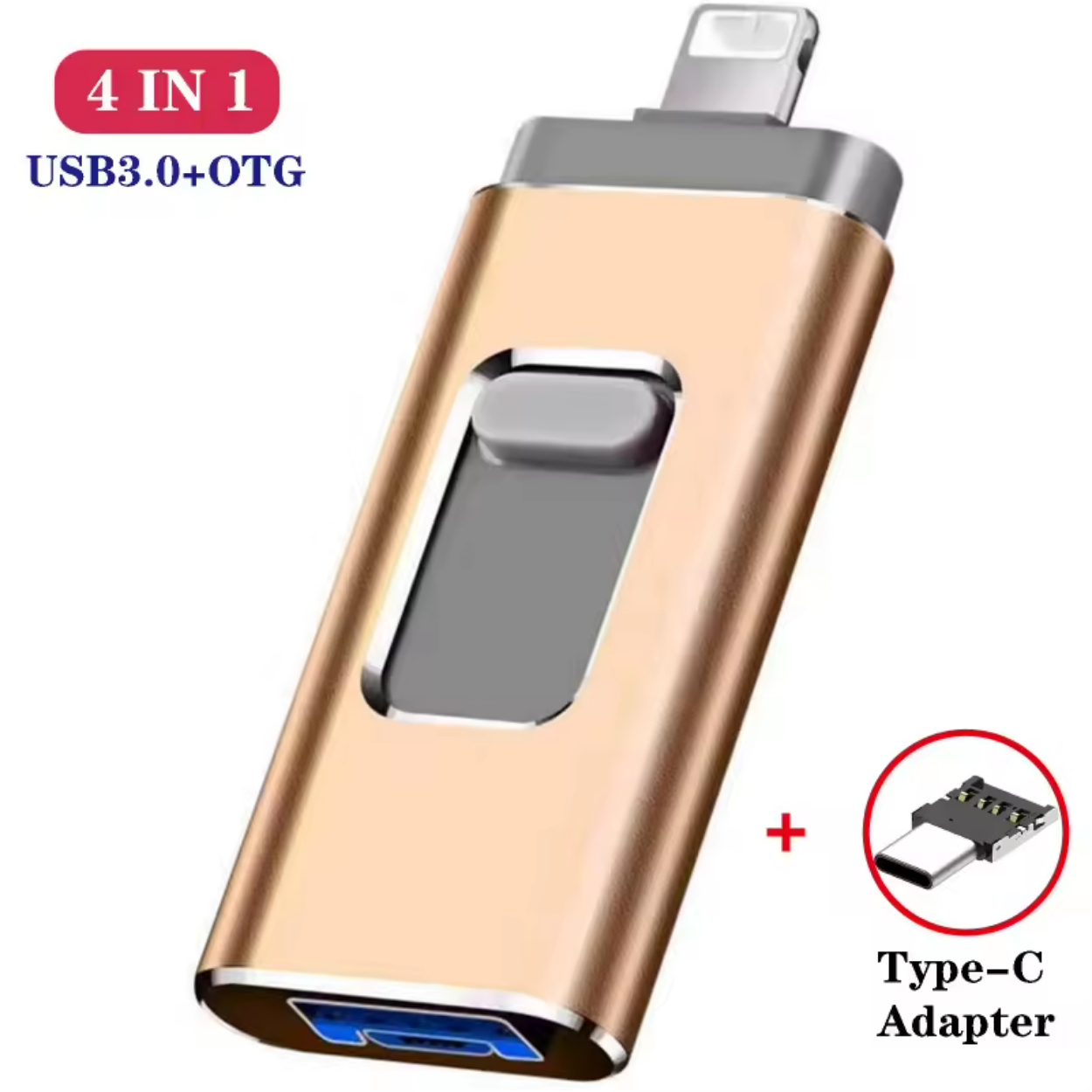 Clé USB 4-en-1 iFlashDrive™ pour iPhone Android & PC