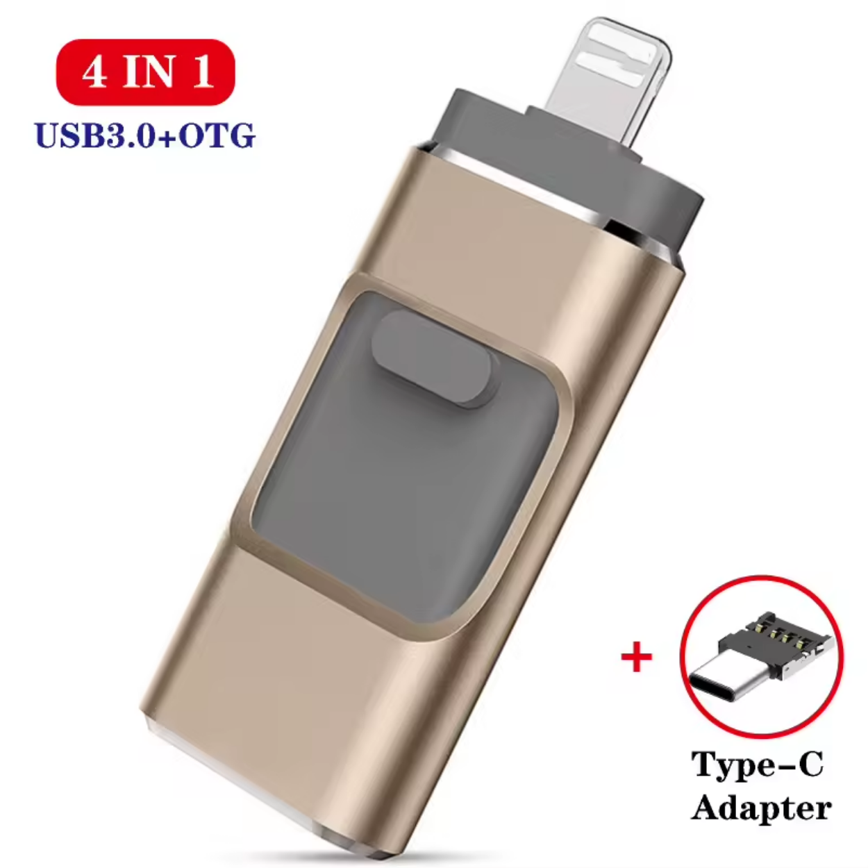 Clé USB 4-en-1 iFlashDrive™ pour iPhone Android & PC