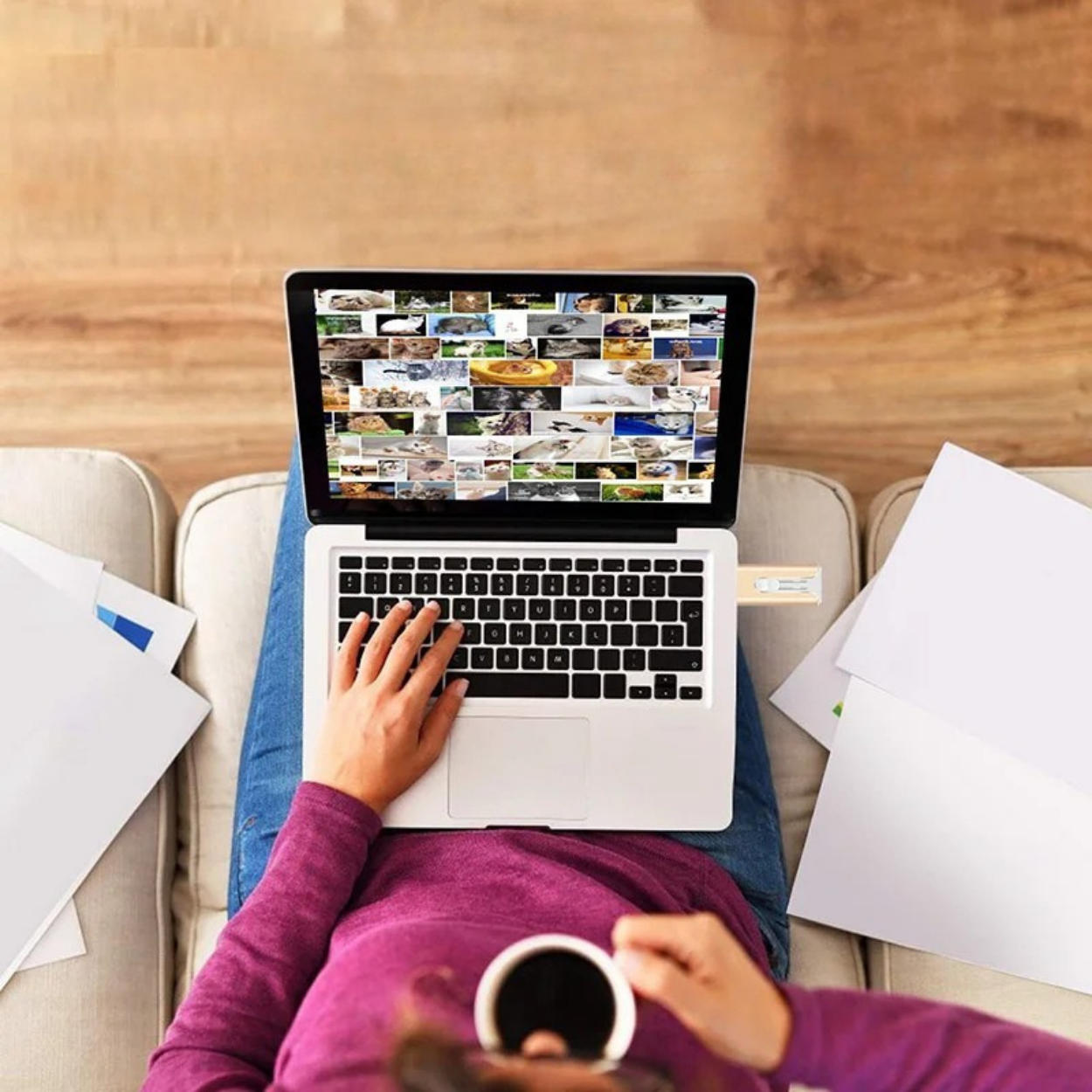 Clé USB 4-en-1 iFlashDrive™ pour iPhone Android & PC