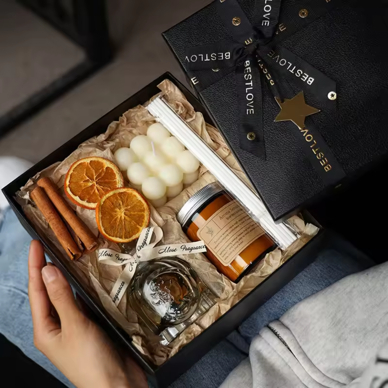 Coffret Cadeau Bougie Parfumée & Parfum d’Ambiance