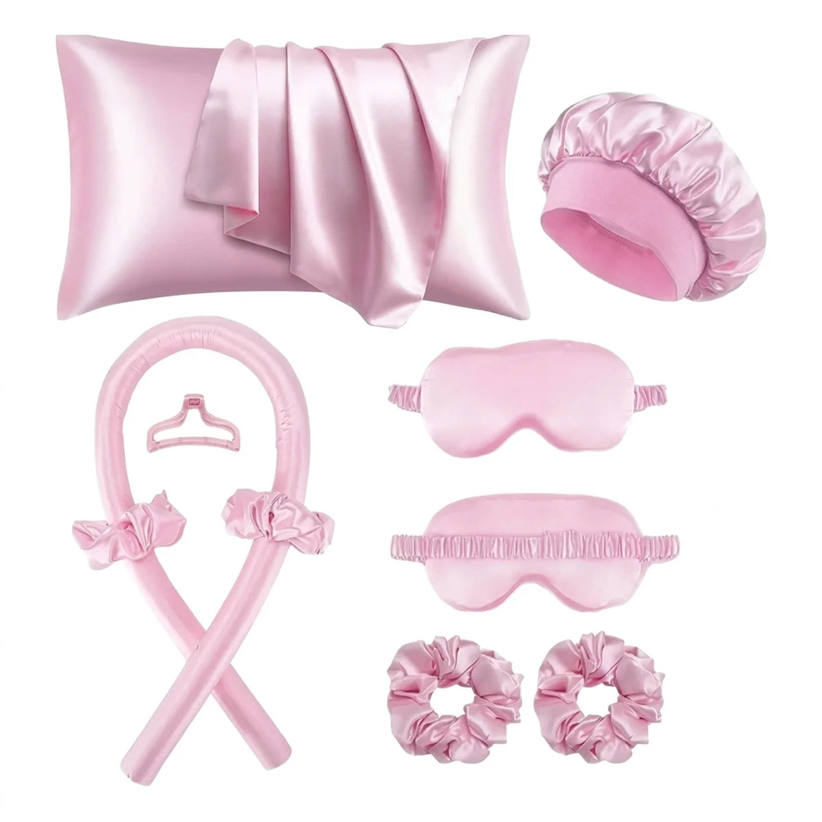 Coffret beauté de nuit 10 pièces en soie de mûrier Boucles sans chaleur massage visage
