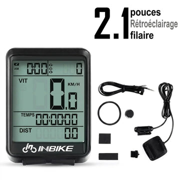 Compteur de Vélo Étanche Sans Fil et Filaire pour VTT