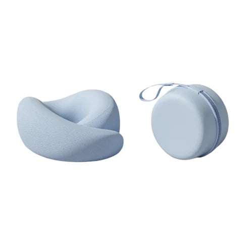Coussin cervical de voyage en U à mémoire de forme avec housse lavable
