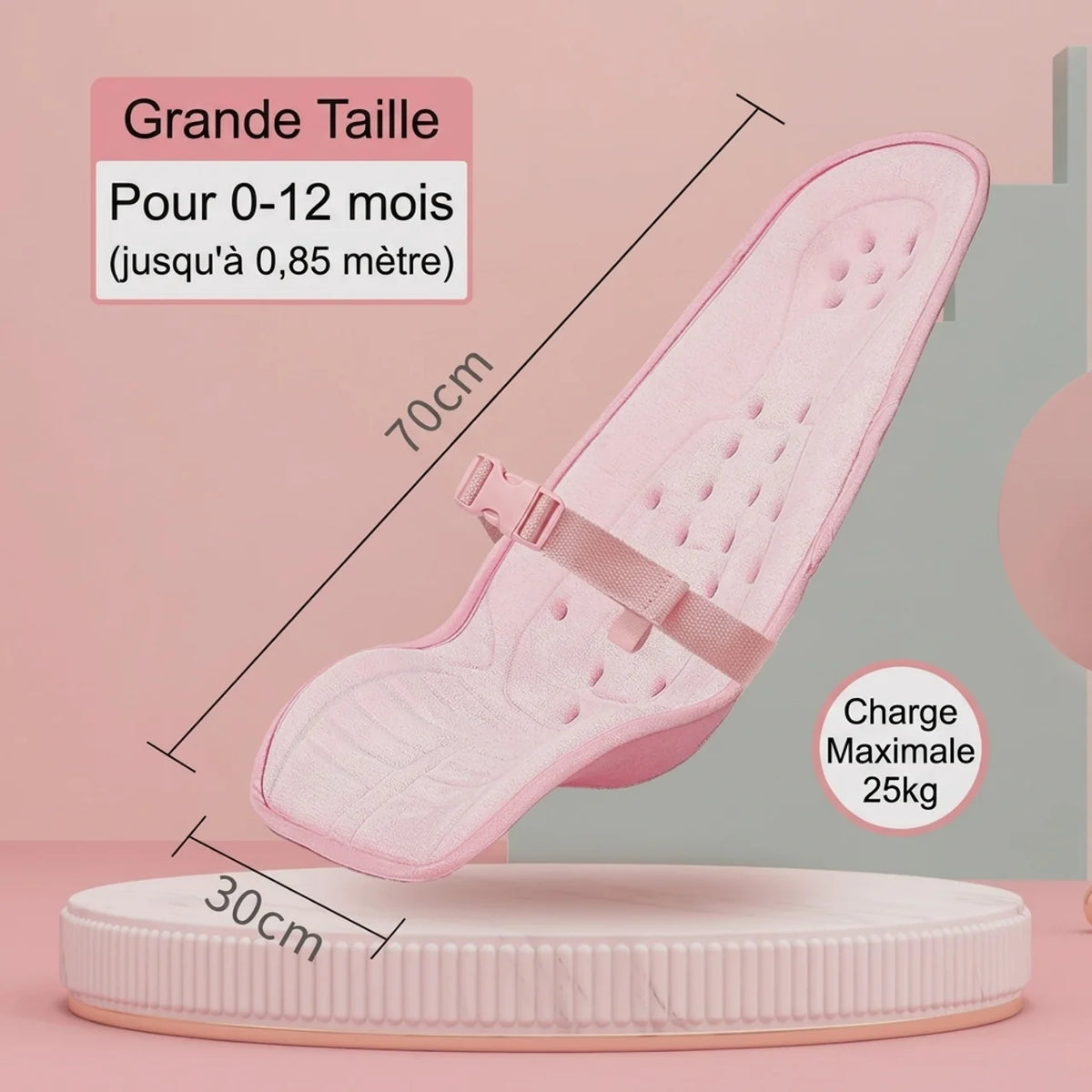 Coussin d'allaitement pour bébé avec sangle de maintien Nouveau-né 0 à 12 mois
