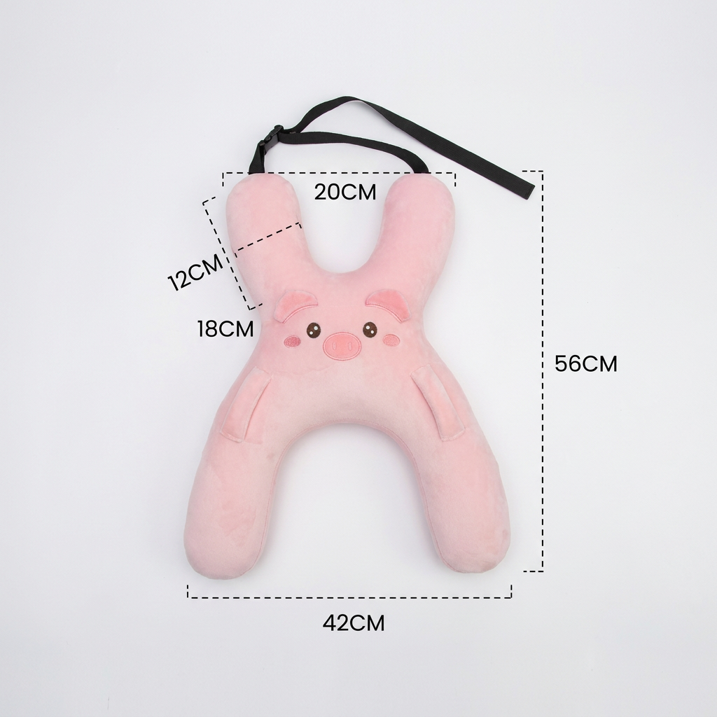 Coussin Voiture Enfant ergonomique en forme de H pour ceinture de sécurité Maintien Tête & Nuque